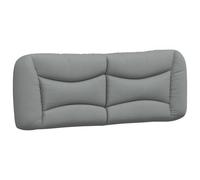 vidaXL Coussin de Tête de Lit Hvar, Oreiller de Lecture avec Fermeture à Glissière, Coussin de Lecture pour Lit Chambre, Gris Clair 140 cm Tissu