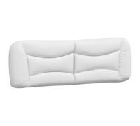 vidaXL Coussin de Tête de Lit Hvar, Oreiller de Lecture avec Fermeture à Glissière, Coussin de Lecture pour Lit Chambre, Blanc 160 cm Similicuir