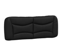 vidaXL Coussin de Tête de Lit Hvar, Oreiller de Lecture avec Fermeture à Glissière, Coussin de Lecture pour Lit Chambre, Noir 140 cm Similicuir