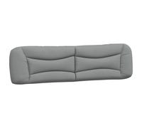 Vidaxl Coussin De Tête De Lit Gris Clair 200 Cm Tissu Gris
