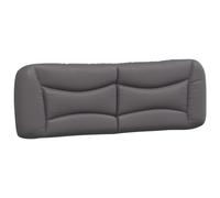 vidaXL Coussin de Tête de Lit Hvar, Oreiller de Lecture avec Fermeture à Glissière, Coussin de Lecture pour Lit Chambre, Gris 160 cm Similicuir