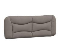 vidaXL Coussin de Tête de Lit Hvar, Oreiller de Lecture avec Fermeture à Glissière, Coussin de Lecture pour Lit Chambre, Taupe 140 cm Tissu