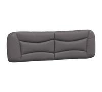 vidaXL Coussin de Tête de Lit Hvar, Oreiller de Lecture avec Fermeture à Glissière, Coussin de Lecture pour Lit Chambre, Gris 180 cm Similicuir
