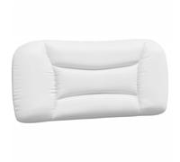 vidaXL Coussin de Tête de Lit Hvar, Oreiller de Lecture avec Fermeture à Glissière, Coussin de Lecture pour Lit Chambre, Blanc 90 cm Similicuir