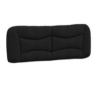 vidaXL Coussin de Tête de Lit Hvar, Oreiller de Lecture avec Fermeture à Glissière, Coussin de Lecture pour Lit Chambre, Noir 120 cm Tissu