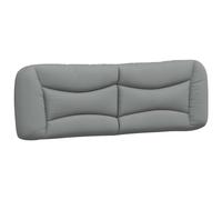 vidaXL Coussin de Tête de Lit Hvar, Oreiller de Lecture avec Fermeture à Glissière, Coussin de Lecture pour Lit Chambre, Gris Clair 160 cm Tissu