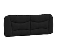 vidaXL Coussin de Tête de Lit Hvar, Oreiller de Lecture avec Fermeture à Glissière, Coussin de Lecture pour Lit Chambre, Noir 140 cm Tissu