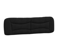 vidaXL Coussin de Tête de Lit, Oreiller de Lecture avec Fermeture à Glissière, Coussin de Lecture pour Lit Chambre, Noir 180 374602