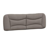 vidaXL Coussin de Tête de Lit Hvar, Oreiller de Lecture avec Fermeture à Glissière, Coussin de Lecture pour Lit Chambre, Taupe 160 cm Tissu