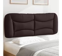 vidaXL Coussin de Tête de Lit Hvar, Oreiller de Lecture avec Fermeture à Glissière, Coussin de Lecture pour Lit Chambre, Marron Foncé 140 cm Tissu