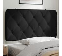Vidaxl Coussin De Tête De Lit Noir 100 Cm Velours Noir