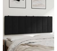 vidaXL Coussin de tête de lit noir 120 cm velours Noir