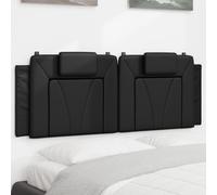 Vidaxl Coussin De Tête De Lit Noir 140 Cm Similicuir Noir