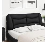 Vidaxl Coussin De Tête De Lit Noir 140 Cm Similicuir Noir