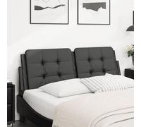 Vidaxl Coussin De Tête De Lit Noir 140 Cm Similicuir Noir