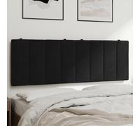 Vidaxl Coussin De Tête De Lit Noir 140 Cm Velours Noir