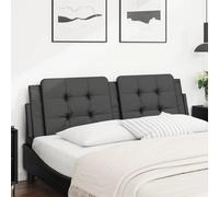 Vidaxl Coussin De Tête De Lit Noir 160 Cm Similicuir Noir