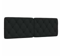 Vidaxl Coussin De Tête De Lit Noir 160 Cm Tissu Noir