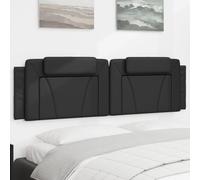 Vidaxl Coussin De Tête De Lit Noir 180 Cm Similicuir Noir