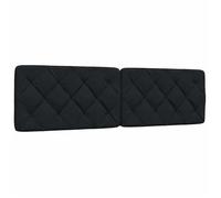 vidaXL Coussin de tête de lit noir 180 cm tissu 4019235