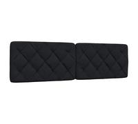 vidaXL Coussin de tête de lit Noir 180 cm Tissu