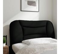 Vidaxl Coussin De Tête De Lit Noir 90 Cm Tissu Noir