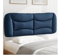vidaXL Coussin de Tête de Lit, Oreiller de Lecture avec Fermeture à Glissière, Coussin de Lecture pour Lit Chambre, Bleu 140 374582