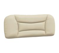 vidaXL Coussin de Tête de Lit, Oreiller de Lecture avec Fermeture à Glissière, Coussin de Lecture pour Lit Chambre, Crème 100 cm Tissu