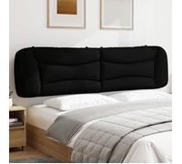 vidaXL Coussin de tête de lit Oreiller de lecture 200 cm tissu noir 374618