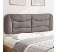 vidaXL Coussin de Tête de Lit Hvar, Oreiller de Lecture avec Fermeture à Glissière, Coussin de Lecture pour Lit Chambre, Taupe 160 cm Tissu