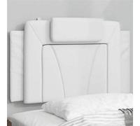 Hoofdbordkussen 90 cm kunstleer wit374768