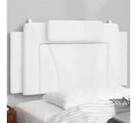 vidaXL Coussin de tête de lit 374775 – Oreiller de lecture avec fermeture à glissière – Blanc