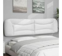 Hoofdbordkussen 200 cm kunstleer wit374624