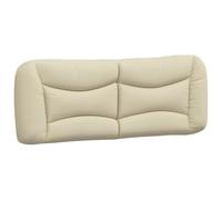 vidaXL Coussin de Tête de Lit, Oreiller de Lecture avec Fermeture à Glissière, Coussin de Lecture pour Lit Chambre, Crème 120 cm Tissu