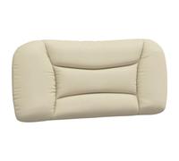 vidaXL Coussin de Tête de Lit, Oreiller de Lecture avec Fermeture à Glissière, Coussin de Lecture pour Lit Chambre, Crème 90 cm Tissu