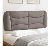 Vidaxl Coussin De Tête De Lit Taupe 140 Cm Tissu Gris