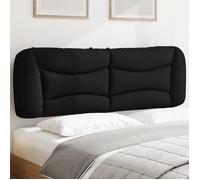vidaXL Coussin de Tête de Lit, Oreiller de Lecture avec Fermeture à Glissière, Coussin de Lecture pour Lit Chambre, Noir 160 374590