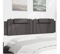 vidaXL Coussin de Tête de Lit, Oreiller de Lecture avec Fermeture à Glissière, Coussin de Lecture pour Lit Chambre, Gris 200 374817