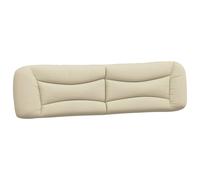 vidaXL Coussin de Tête de Lit, Oreiller de Lecture avec Fermeture à Glissière, Coussin de Lecture pour Lit Chambre, Crème 200 cm Tissu