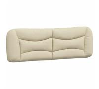 vidaXL Coussin de Tête de Lit, Oreiller de Lecture avec Fermeture à Glissière, Coussin de Lecture pour Lit Chambre, Crème 160 cm Tissu