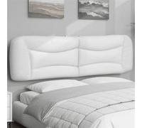 Coussin de Tête de Lit, Oreiller de Lecture avec Fermeture à Glissière, Coussin de Lecture pour Lit Chambre, Blanc 374608