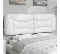 Coussin de Tête de Lit, Oreiller de Lecture avec Fermeture à Glissière, Coussin de Lecture pour Lit Chambre, Blanc 374596