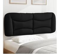 vidaXL Coussin de Tête de Lit, Oreiller de Lecture avec Fermeture à Glissière, Coussin de Lecture pour Lit Chambre, Noir 140 374578