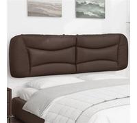 Coussin de Tête de Lit, Oreiller de Lecture avec Fermeture à Glissière, Coussin de Lecture pour Lit Chambre, Marron 374609