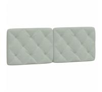 vidaXL Coussin de tête de lit gris clair 120 cm velours Gris