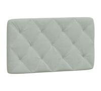 vidaXL Coussin de Tête de Lit, Oreiller de Tête de Lit avec Bandes Auto-agrippantes, Coussin Rembourré Chambre à Coucher, Gris Clair 90 cm Velours