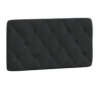 vidaXL Coussin de Tête de Lit, Oreiller de Tête de Lit avec Bandes Auto-agrippantes, Coussin Rembourré Chambre à Coucher, Noir 100 cm Velours
