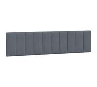Vidaxl Coussin De Tête De Lit Gris Foncé 200 Cm Velours Gris