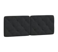 vidaXL Coussin de Tête de Lit, Oreiller de Tête de Lit avec Bandes Auto-agrippantes, Coussin Rembourré Chambre à Coucher, Noir 120 cm Velours