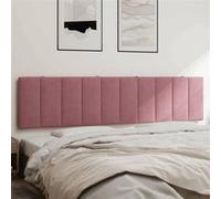 vidaXL Coussin de tête de lit en velours 200 cm rose
